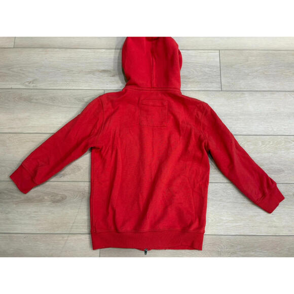 Abercrombie & Fitch Womens Zip Up Hoodie Mediuim Red New York 3/4 Sleeves - Picture 2 of 8